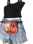 Festival ARGENT /& ROUGE paillettes Mermaid TOUCH réversible Sequin Bum Sac//Taille