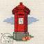MOUSELOFT Mini Cross Stitch Kit-Images de la Grande-Bretagne Collection-Rouge Pillar Box