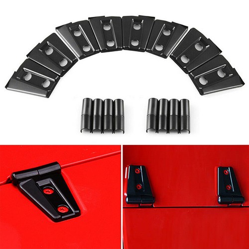 8x Car Plastic Door Hinge Cover For Jeep Wrangler JK Unlimited 4Door 2007-2018