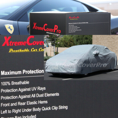Gray 2015 CHRYSLER 200 Breathable Car Cover w//Mirror Pockets