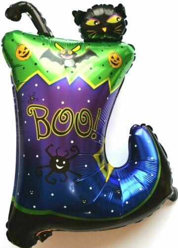 R41f38 decoración de Halloween helio folienballon calabaza gato zapatos murciélago araña