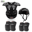 Kids Back Chest Spine Protector Elbow Knee Pads Safety Helmet Dirt Bike Armour