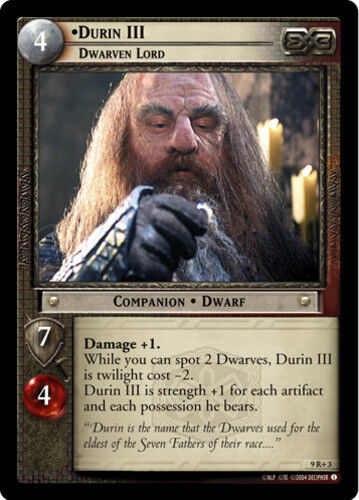 LOTR: Durin III Reflections Lord of the Rings TCG Mint//Near Mint Dwarven Lord