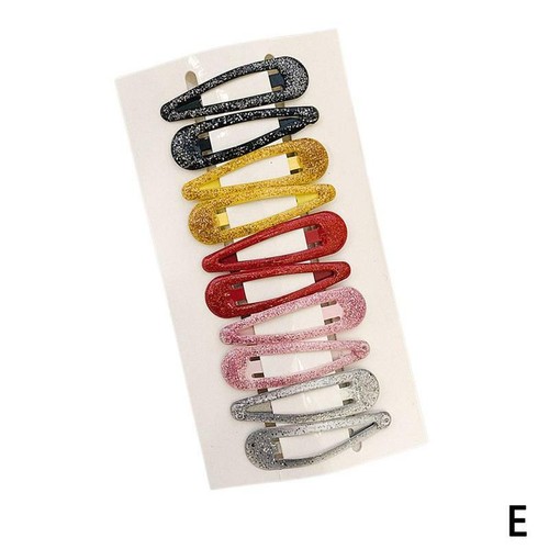 10Pcs//Pack Candy Color Hairpins Snap Hair Clip for Kids Barrettes BB Clips New