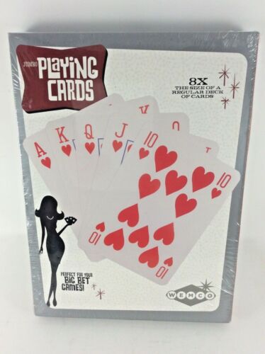 Details about  / NEW WEMCO JUMBO DECK OF PLAYING CARDS 8X The Size Of Regular Playing Cards 8X10