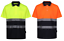Traega TPS03 Hi Vis Visibility Safety Workwear 2 Tone Short Sleeve Polo Shirts 