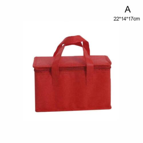 Portable Lunch Bags Insulated Canvas Box Tote Bag Thermal Picnic Bag Food L7C2 