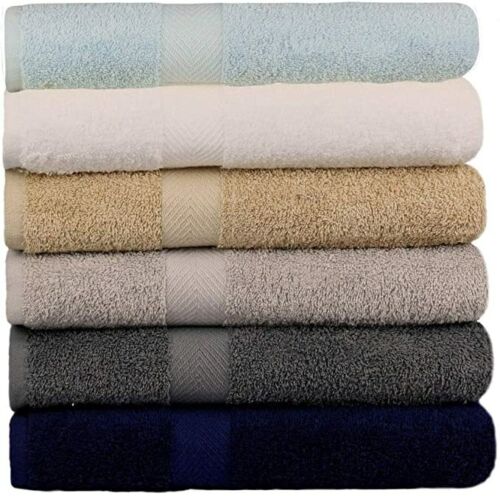 Ultra-Soft Absorbent Bathroom Towels 54" x 27" 100% Cotton Large Bath Towels 