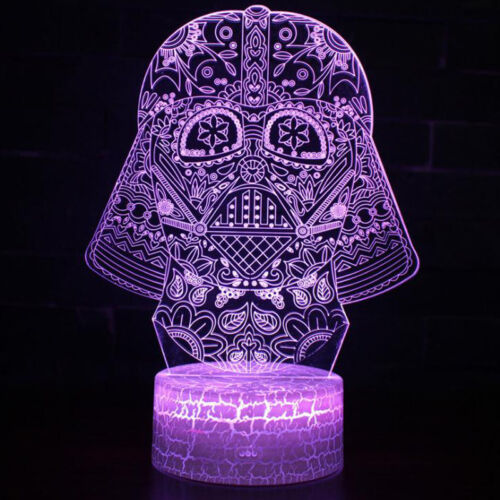Details about  / 7 Color Changing LED USB Night Light 3D Star Wars Home Desk Decor Lamp Kid Gifts