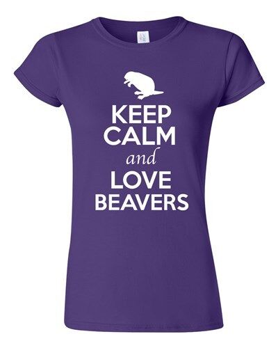 Junior Keep Calm And Love Beavers Rats Rodents Animal Lover Humor T-Shirt Tee 