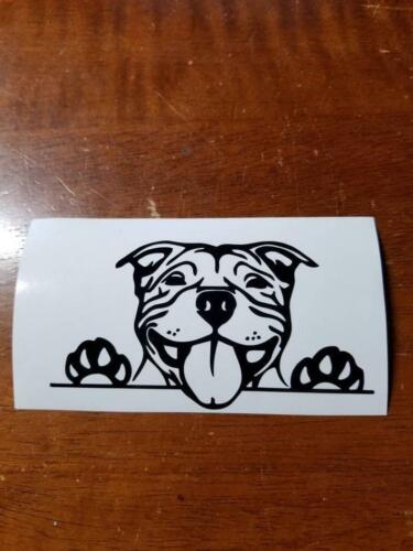 Paws up Pitbull Bully Dog Decal Any Size Any Colors Available Car Laptop 