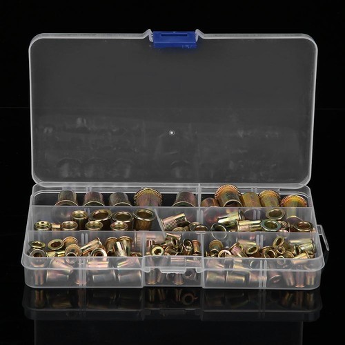 150pcs M3//M4//M5//M6//M8//M10//M12 Flachkopf Gewinde blind rivet Nut Insert Screw