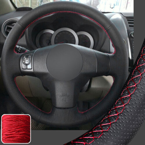 Hand Stitch on Wrap Steering Wheel Cover for Toyota RAV-4 06-12 Yaris Vios 08-13 