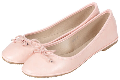 Womens Flat Dolly Ballerina Work Comfy Pumps Ladies School Ballet Shoes Size 3-8