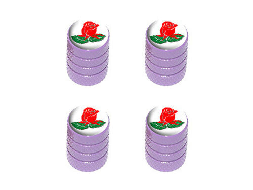 Wheel Tire Rim Valve Stem Caps Rose Colors Flower