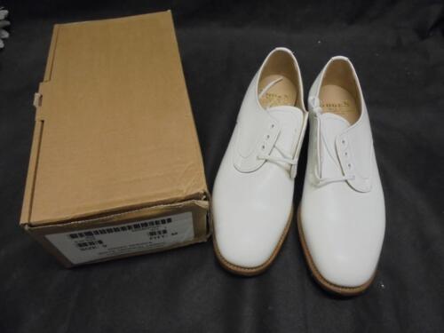British Military Royal Navy Officers Ladies White Leather Tropical Shoes Size 9M 