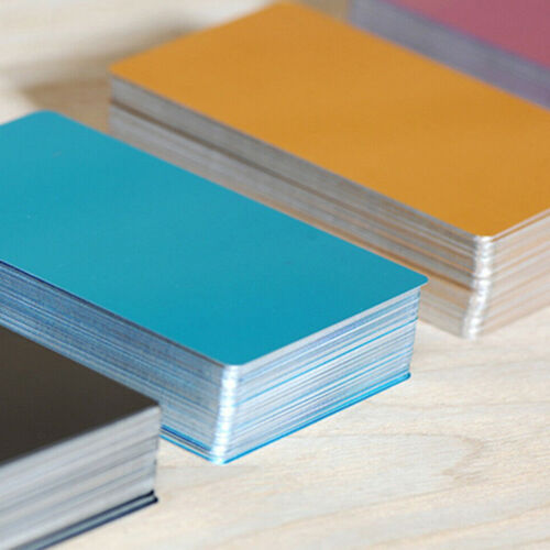 100*Blank Aluminium Metal Cards Sublimation Dye Business 86*54mm Marks B2Z 