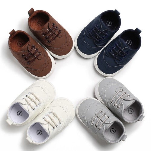 Fashion Hot Baby Boy Oxford Crib Shoes Pre Walking Trainers Newborn to 18 Months