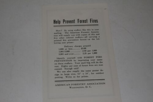 1924 American Forestry Advertising Farmer with Coal Scene Leaflet Original 