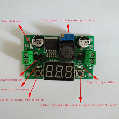 LM2596S DC-DC 4-40V to 1.25-37V Adjustable buck module Voltage Regulator