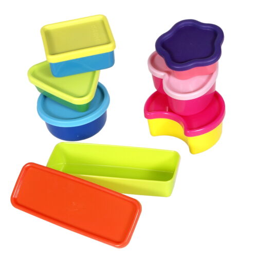 Behälter Set von 7 Essen Tabletts Plast Team Verschiedene Farben und Formen 