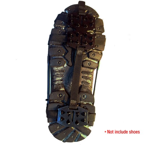24Teeth Steel Claws Crampons Spikes Non-slip Ice Snow Climbing Shoes Cover NEW