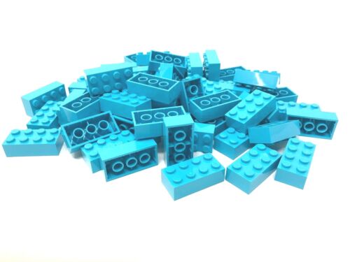 100x LEGO® Steine Bricks 3001 Steine Bricks 2x4 NEW medium azure 