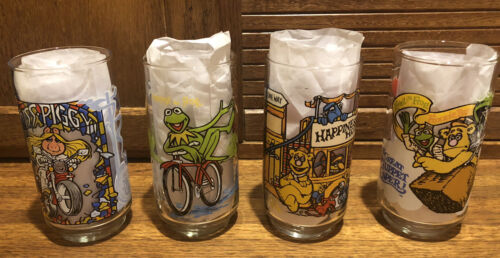 The Great Muppet Caper Glass Set 4 Vintage 1981 McDonalds Complete Set Cup