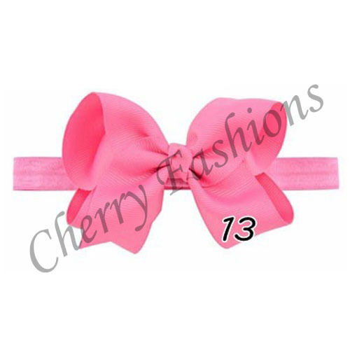 4/" Baby Girls Hairband Bow Soft knot Elastic Band Headband Bows Hair Accessories
