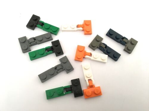 LEGO Charnière plaque 1x2 verrouillage W Doigts X 10 Paires PT 44302 & 44567 Choisissez Couleur 