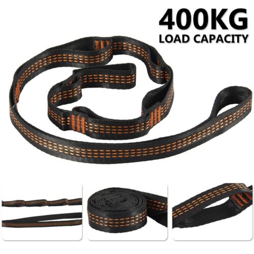 Details about   400KG 2X Adjustable Tree Hanging Extension Hammock Straps Heavy Duty Suspension 