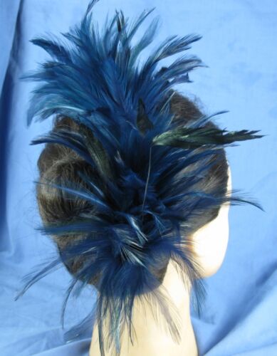Bleu Marine Plume Peigne Fascinator Millinery Mariage Ascot Chapeau Cheveux Pièce