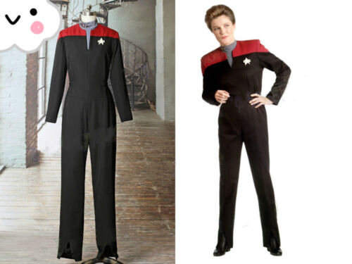 Star Trek Voyager Cosplay Captain Kathryn Janeway Uniform Costume//UY