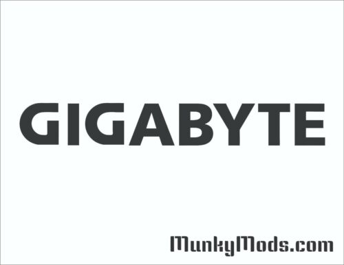 Gigabyte Logo Computer PC Case Window Applique Vinyl Decal Color Choices