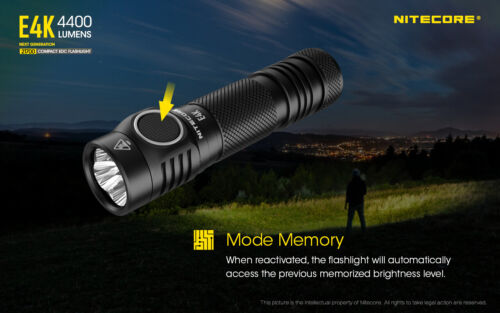 NiteCore E4K CREE XP-L2 V6 LED 4400 Lumens EDC Flashlight Torch+USB Battery