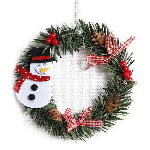 Christmas Tree Ornament Mini Garland Xmas Wall Door Hanging Wreath Santa Decor