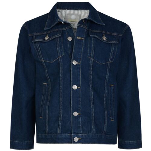 in Indigo Blue,Size Small-8XL KAM Men/'s High Quality Western Denim Jacket 401