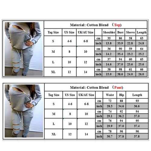 Damen Hausanzug Sweatshirt Langarm Zipper Trainingsanzug Sportswear Hosen Sets