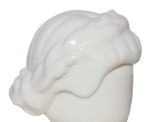 ☀️NEW LEGO Female WHITE MINIFIG HAIR Short Braid Bun Grandma Old Woman Head Gear