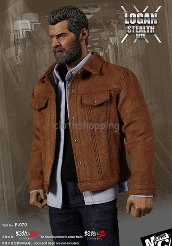 1//6 Scale Hot Toys X-Men Wolverine Logan Figure Body Suit Clothing Set with Head