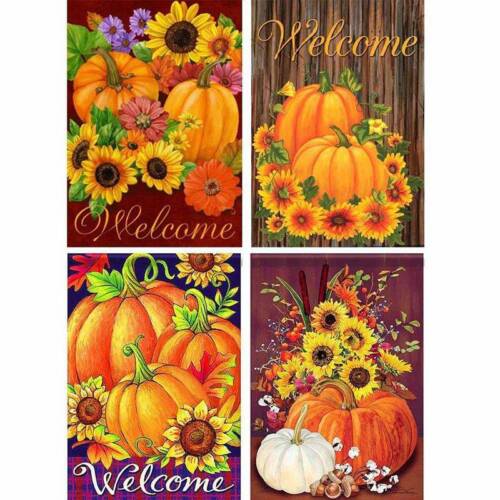 Welcome Fall Glory Floral Garden Flag Pumpkins Sunflowers Autumn Cxz 7yfd