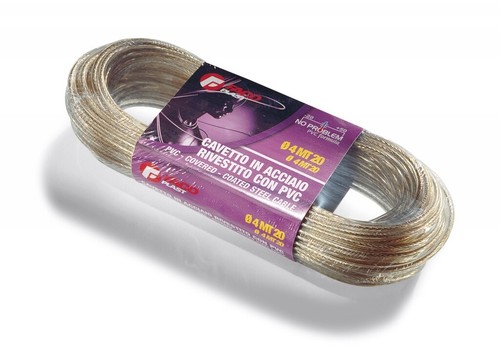 CAVO ACCIAIO PLASTICA TRASPARENTE MM 4 M 10