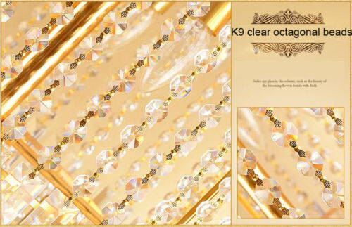Araña de cristal claro K9 creativo moderna Villa escaleras Accesorio de iluminación caliente
