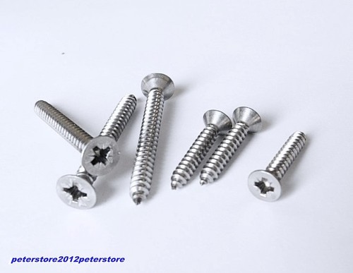 Blechschrauben DIN 7982 Edelstahl A2 Kreuz PZ Senkkopf 2,2mm 2,9mm 3,5 3,9 4,8mm