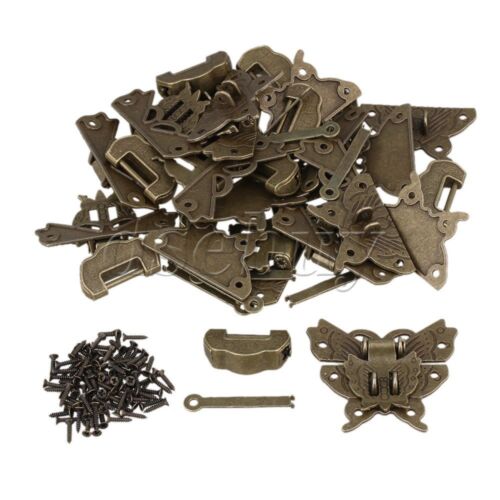 10 x Blessing Lock Latch Butterfly Buckle Clasp For Cabinet Jewelry Box