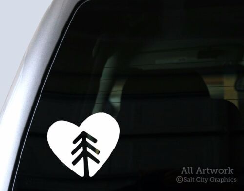 Car Window Decal Nature Lover Tree Hugger Heart Vinyl Sticker Laptop Sticker