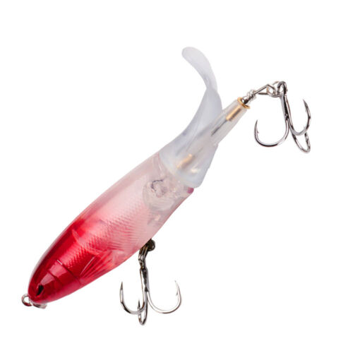 Whopper Plopper Topwater Floating Fishing Lure Rotating Crankbait  Tail Up Water