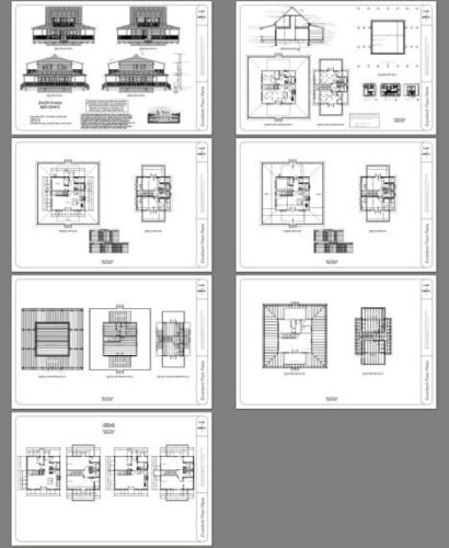 2 Bedroom PDF Floor Plan Model 3H 1.5 Bath  1,038 sq ft 24x24 House 