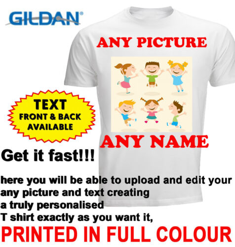 Personalised T-shirt Custom Your Image Printed Stag Hen Party Kids Birthday DTG