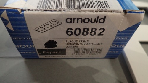 Arnould Espace 60882 ou 608 82 Plaque Triple horizontale ou verticale 71mm